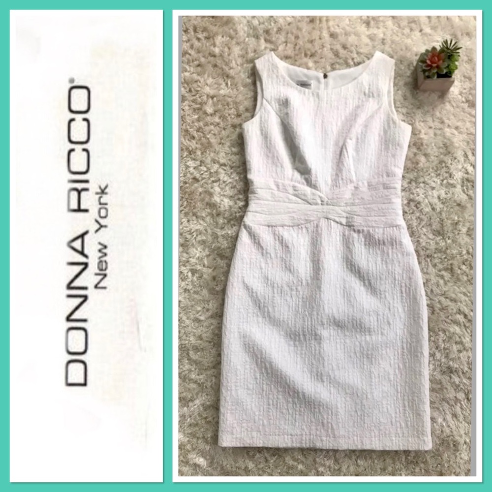 Donna Ricco, White Dress, Size 4